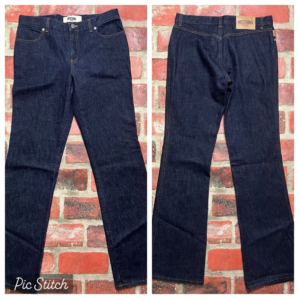 Vintage Moschino Jeans Dark Denim 100% Cotton Women’s Size 30 Italy